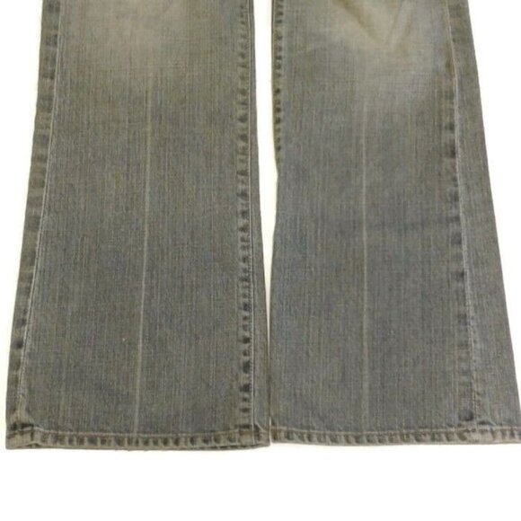 7 For All Mankind Size 30 x 32 Jeans Mens Bootcut Blue Denim Distressed - Picture 8 of 8